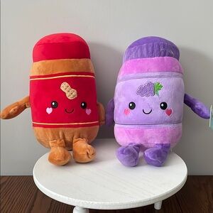 Cute Peanut Butter and Jelly Plush Set